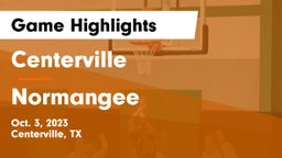 Centerville  vs Normangee  Game Highlights - Oct. 3, 2023