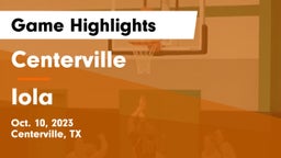 Centerville  vs Iola  Game Highlights - Oct. 10, 2023