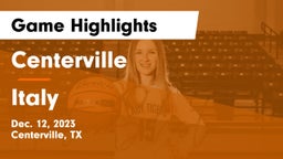Centerville  vs Italy  Game Highlights - Dec. 12, 2023