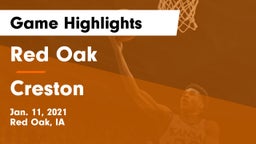 Red Oak  vs Creston  Game Highlights - Jan. 11, 2021