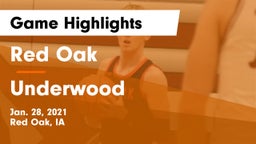 Red Oak  vs Underwood  Game Highlights - Jan. 28, 2021