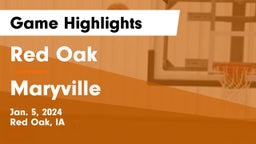 Red Oak  vs Maryville  Game Highlights - Jan. 5, 2024