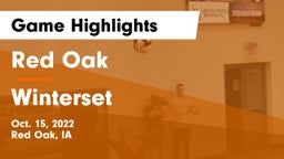 Red Oak  vs Winterset  Game Highlights - Oct. 15, 2022