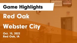 Red Oak  vs Webster City  Game Highlights - Oct. 15, 2022
