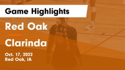 Red Oak  vs Clarinda  Game Highlights - Oct. 17, 2022