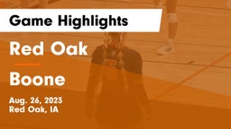 Red Oak  vs Boone  Game Highlights - Aug. 26, 2023