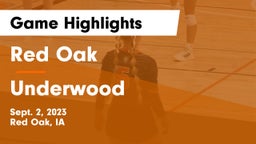 Red Oak  vs Underwood  Game Highlights - Sept. 2, 2023
