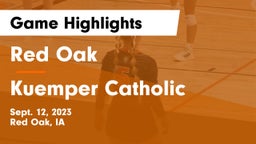 Red Oak  vs Kuemper Catholic  Game Highlights - Sept. 12, 2023