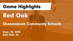 Red Oak  vs Shenandoah Community Schools Game Highlights - Sept. 26, 2023