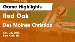 Red Oak  vs Des Moines Christian  Game Highlights - Oct. 24, 2023