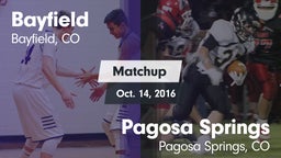 Matchup: Bayfield  vs. Pagosa Springs  2016