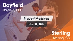 Matchup: Bayfield  vs. Sterling  2016