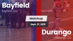 Matchup: Bayfield  vs. Durango  2019