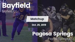 Matchup: Bayfield  vs. Pagosa Springs  2019