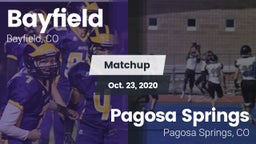 Matchup: Bayfield  vs. Pagosa Springs  2020