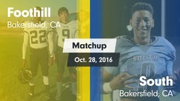 Matchup: Foothill  vs. South  2016