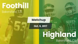 Matchup: Foothill  vs. Highland  2017