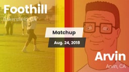 Matchup: Foothill  vs. Arvin  2018