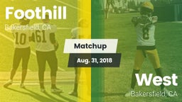 Matchup: Foothill  vs. West  2018
