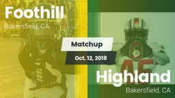 Matchup: Foothill  vs. Highland  2018