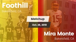 Matchup: Foothill  vs. Mira Monte  2018