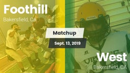 Matchup: Foothill  vs. West  2019