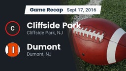 Recap: Cliffside Park  vs. Dumont  2016