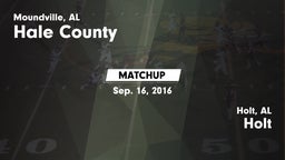 Matchup: Hale County High vs. Holt  2016