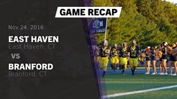 Recap: East Haven  vs. Branford  2016