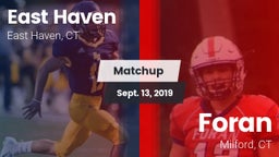 Matchup: East Haven High vs. Foran  2019