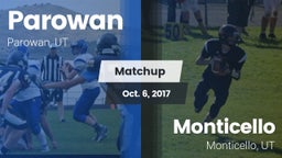 Matchup: Parowan  vs. Monticello  2017