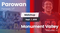 Matchup: Parowan  vs. Monument Valley  2018