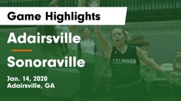 Adairsville  vs Sonoraville  Game Highlights - Jan. 14, 2020