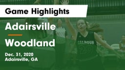 Adairsville  vs Woodland  Game Highlights - Dec. 31, 2020