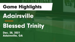 Adairsville  vs Blessed Trinity  Game Highlights - Dec. 28, 2021