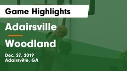 Adairsville  vs Woodland  Game Highlights - Dec. 27, 2019