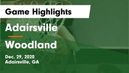 Adairsville  vs Woodland  Game Highlights - Dec. 29, 2020