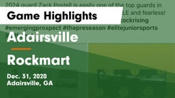 Adairsville  vs Rockmart  Game Highlights - Dec. 31, 2020