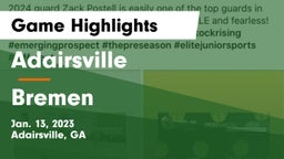 Adairsville  vs Bremen  Game Highlights - Jan. 13, 2023