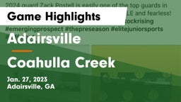 Adairsville  vs Coahulla Creek  Game Highlights - Jan. 27, 2023