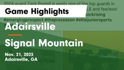 Adairsville  vs Signal Mountain Game Highlights - Nov. 21, 2023