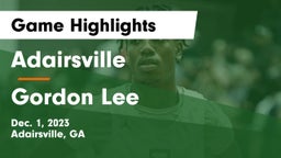 Adairsville  vs Gordon Lee  Game Highlights - Dec. 1, 2023