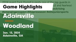 Adairsville  vs Woodland  Game Highlights - Jan. 13, 2024