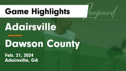 Adairsville  vs Dawson County  Game Highlights - Feb. 21, 2024