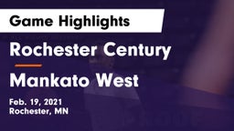 Rochester Century  vs Mankato West  Game Highlights - Feb. 19, 2021