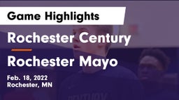 Rochester Century  vs Rochester Mayo  Game Highlights - Feb. 18, 2022