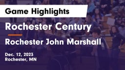 Rochester Century  vs Rochester John Marshall  Game Highlights - Dec. 12, 2023