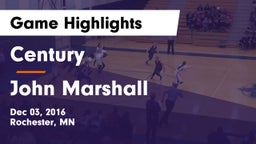 Century  vs John Marshall  Game Highlights - Dec 03, 2016