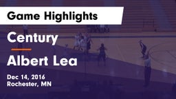 Century  vs Albert Lea  Game Highlights - Dec 14, 2016