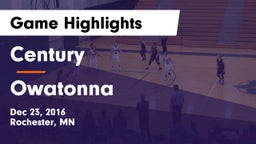 Century  vs Owatonna  Game Highlights - Dec 23, 2016